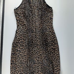 Cache Animal Print Mini Dress